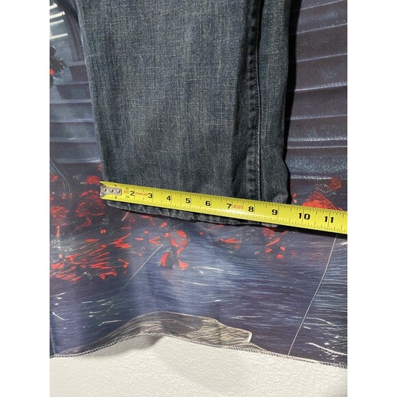 VTG Helix Jeans Embroidered Mens 34X30 Blue Relaxed Boot Y2K Denim Cross Pocket - Picture 5 of 7
